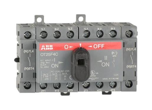 Abb Ot25F4C Switch Isolator, 4 Pole, 25A, 415Vac