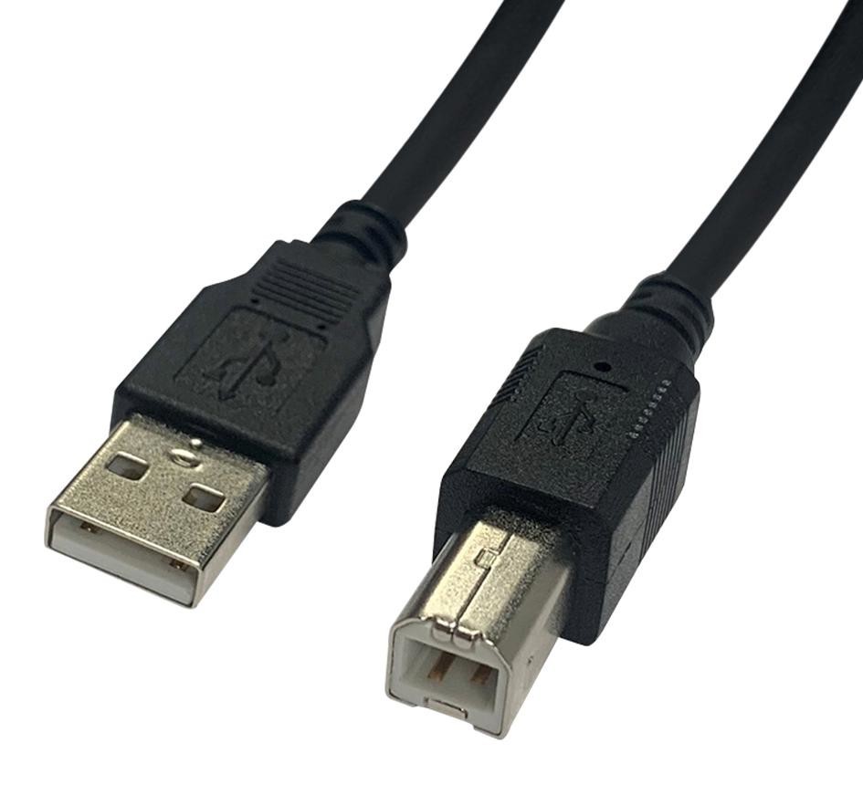 Videk 2585Nl-Bk Usb Cable, 2.0 Type A Plug-B Plug, 2M