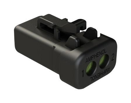 Amphenol Sine/tuchel Atp06-2S-mm01Blk Automotive Housing, Plug, 2Pos, 25A, Blk