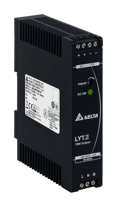 Delta Electronics/power Drl-48V75W1Az Power Supply, Ac-Dc, 48V, 1.57A