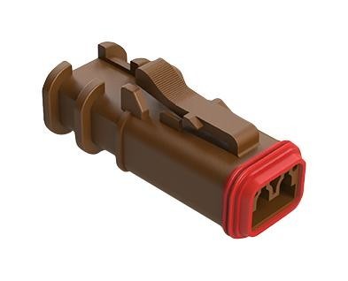 Amphenol Sine/tuchel At06-2S-Ombrn Automotive Housing, Plug, 2Pos, Brown