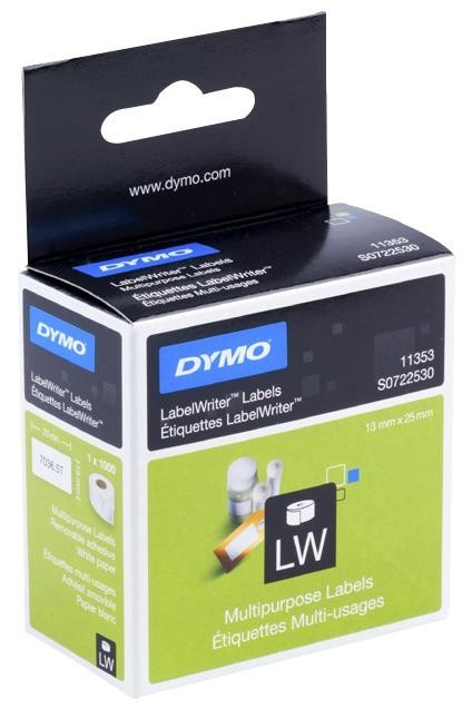 Dymo S0722530 Multi-Purpose Labels White 13 X 24mm