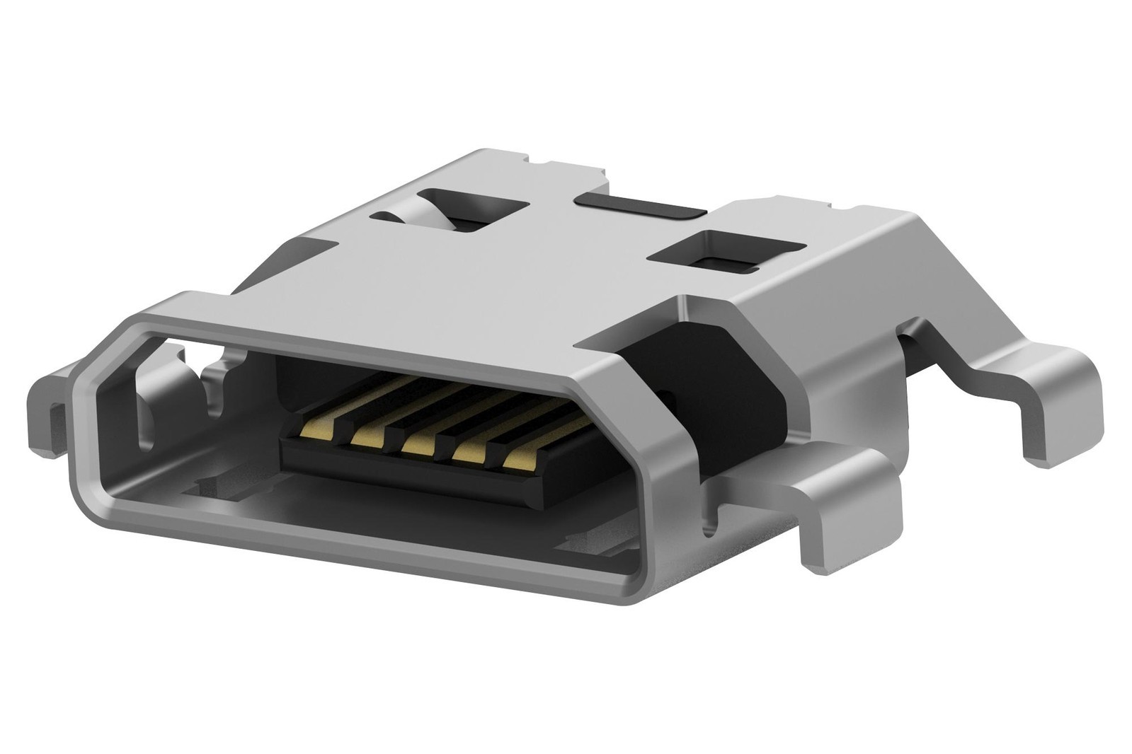 Te Connectivity 2134441-2 Micro Usb Conn, 2.0 Type B, R/a Rcpt, 5P