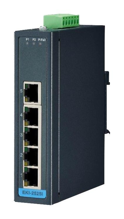 Advantech Eki-2525-Be Enet Module, Din Rail/wall, Rj45X5