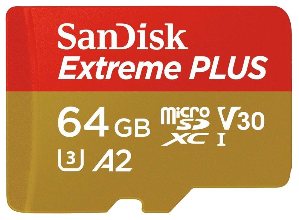 Sandisk Sdsqxbz-064G-Gn6Ma Extreme Plus C10 Microsdhc 64Gb A2 U3