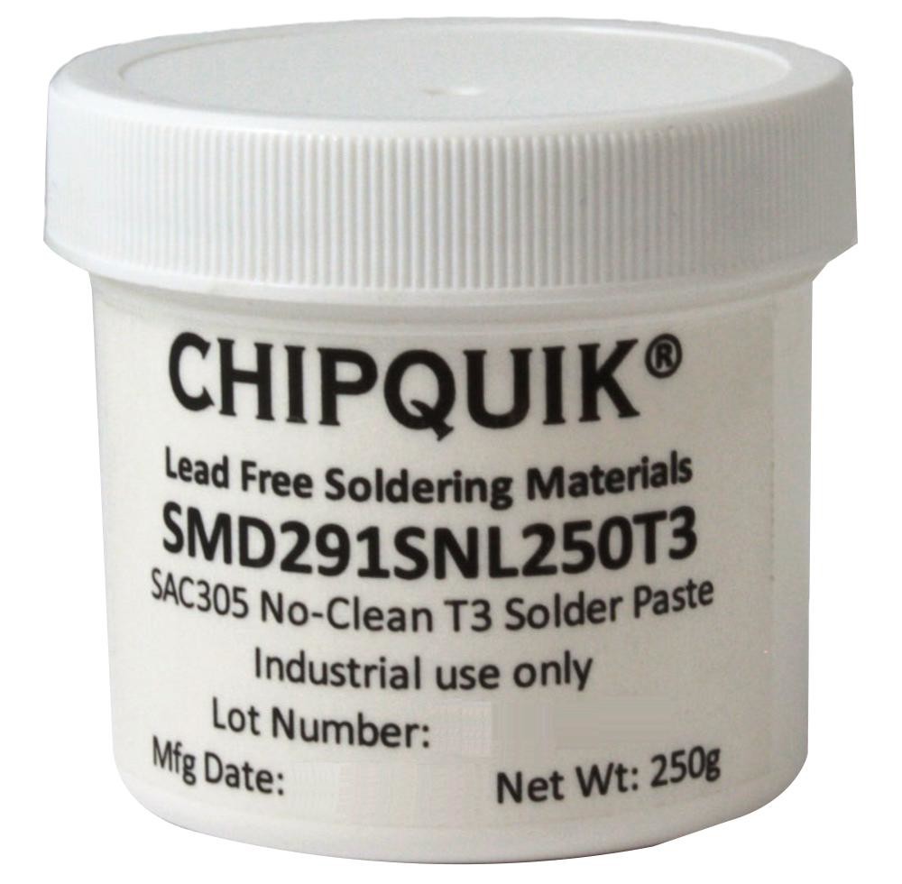 Chip Quik Smd291Snl250T3 Solder Paste, Synthetic No Clean, 250G