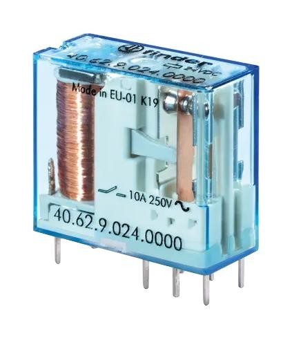 Finder Relays Relays 40.62.7.006.0000 Power Relay, Dpdt, 6Vdc, 10A, Tht