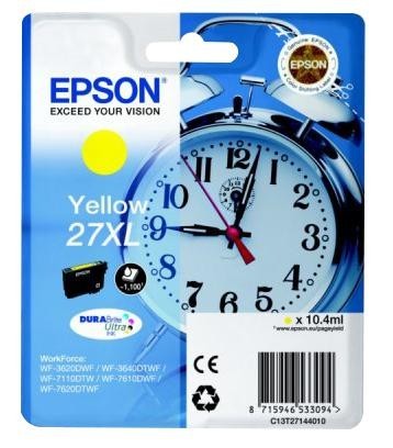 Epson C13T27144010 Ink Cartridge, T2714Xl, Hi-Capacitor Yellow