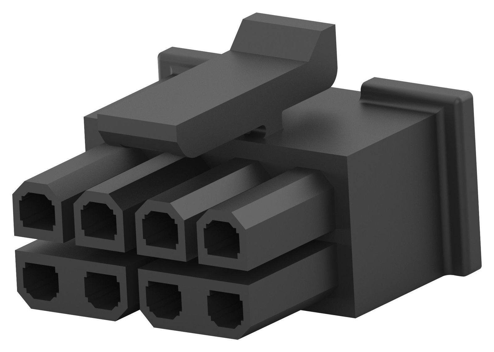 Te Connectivity 2204748-4 Rcpt Housing, 8Pos, Thermoplastic, Blk