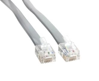 Amphenol Cables on Demand Mp-5Frj12Stws-002. Ethernet Cable, Rj12 Plug-Plug, 2Ft, Gry