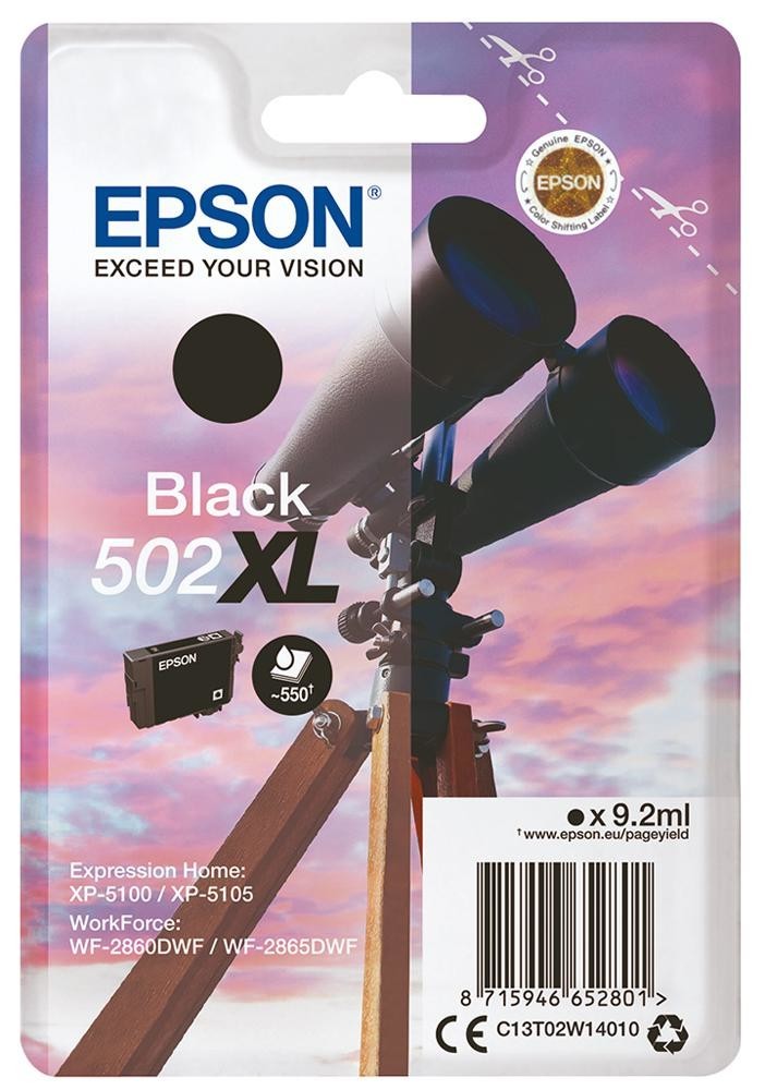 Epson C13T02W14010 Ink Cartridge, T02W1, Black Xl, Epson