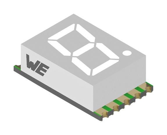 WÃ¼rth Elektronik 157112B12800 Led Display, 7-Seg, Cmn And, Blue