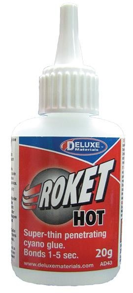 Deluxe Ad43 Thin Superglue, Roket Hot, 20G