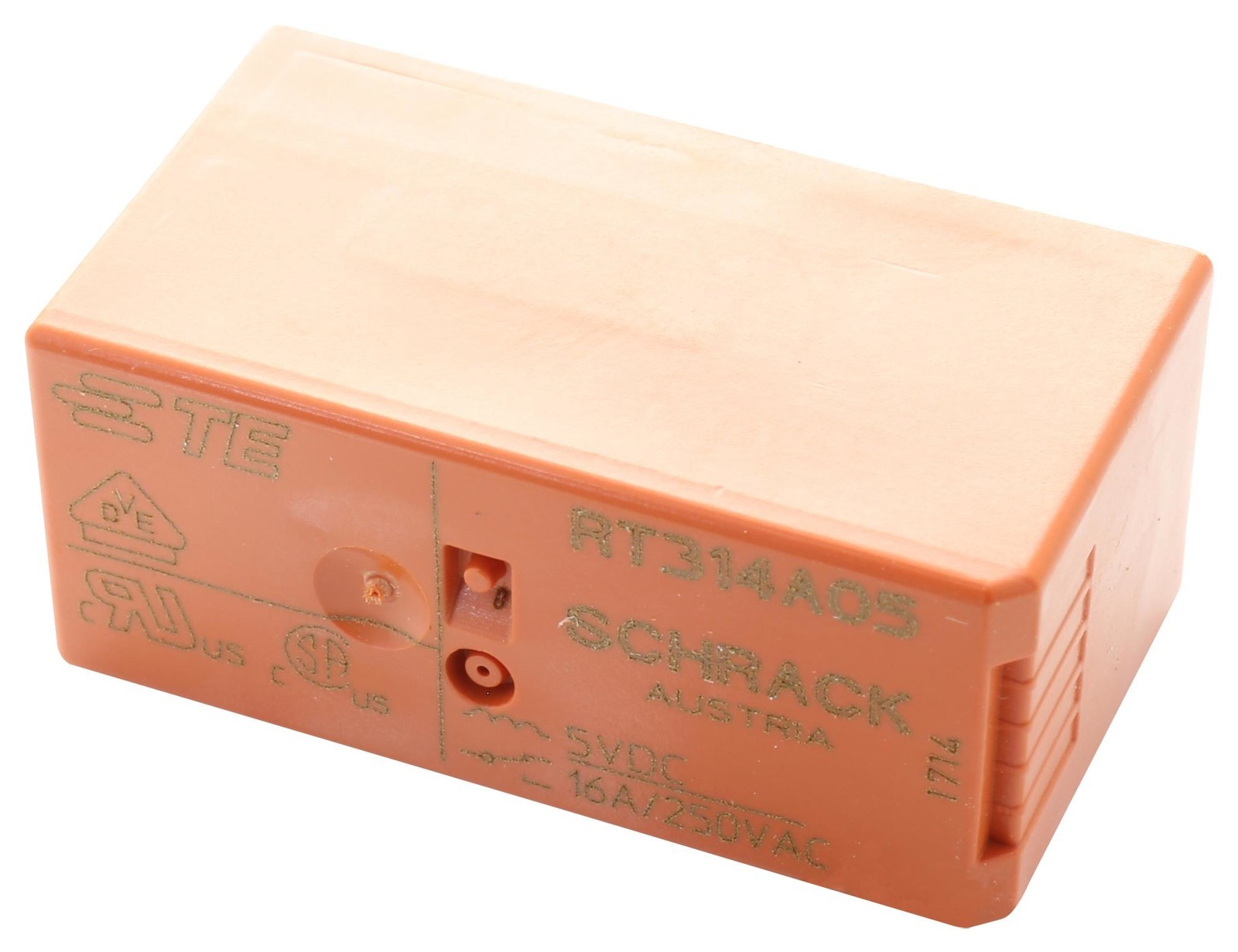 Schrack / Te Connectivity 1-1393243-4 Power Relay, Dpdt, 10A, 250Vac, Th