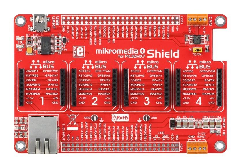 MikroElektronika Mikroe-1437 Development Board, Pic32 Mcu