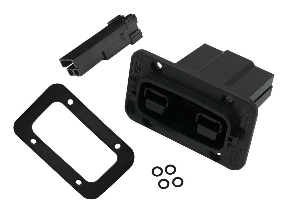 Anderson Power Products Sbsx75A-Pmrec-Kit-Blk Rect Pwr Housing Kit, Rcpt, 2Pos, Pc/pbt