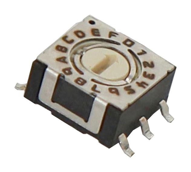 Cts 220Ama16R Rotary Coded Sw, 0.1A, 50Vdc, Hex, 16Pos