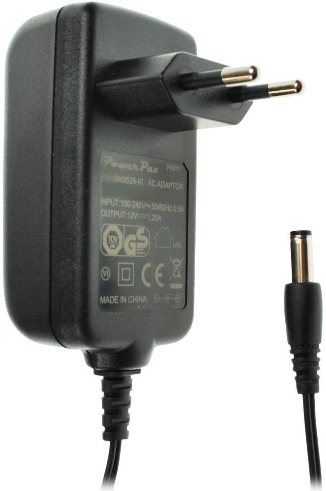 Powerpax Sw4304C Ac-Dc Power Supply, 5V 1A, Euro 2.5mm