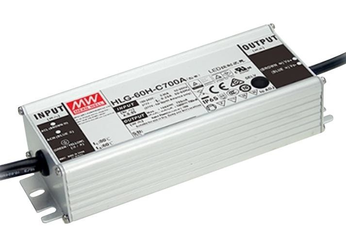 MEAN WELL Hlg-60H-C700A Led Driver/psu, Constant Current, 70W