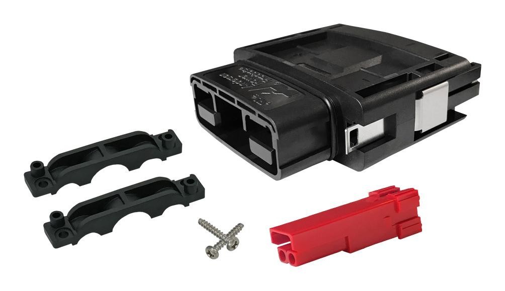 Anderson Power Products Sbsx75A-Plug-Kit-Red Rect Pwr Housing Kit, Plug, 2Pos, Pc/pbt