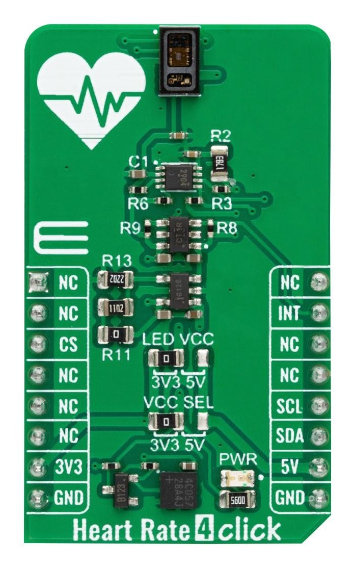 MikroElektronika Mikroe-5547 Heart Rate 4 Click Board, 3.3V/5V