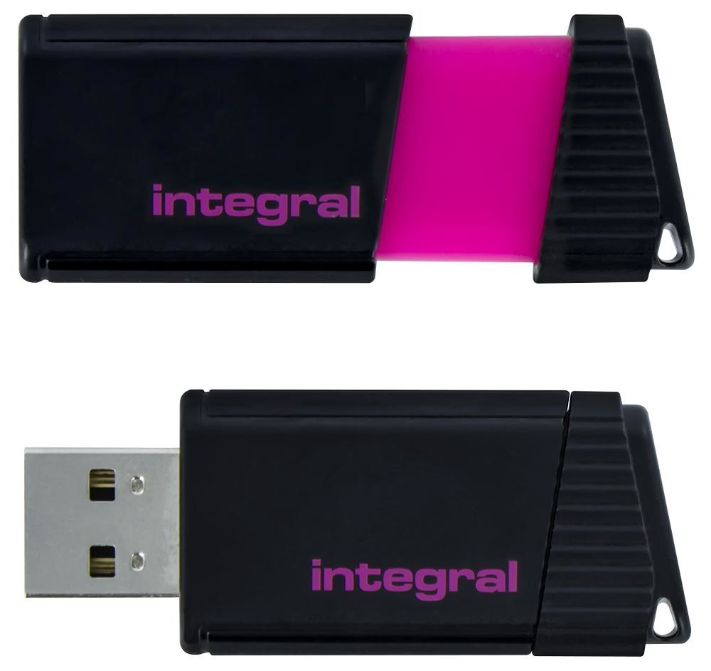 Integral Infd8Gbpulsepk 8Gb Usb Pen Drive Usb 2.0 Pink