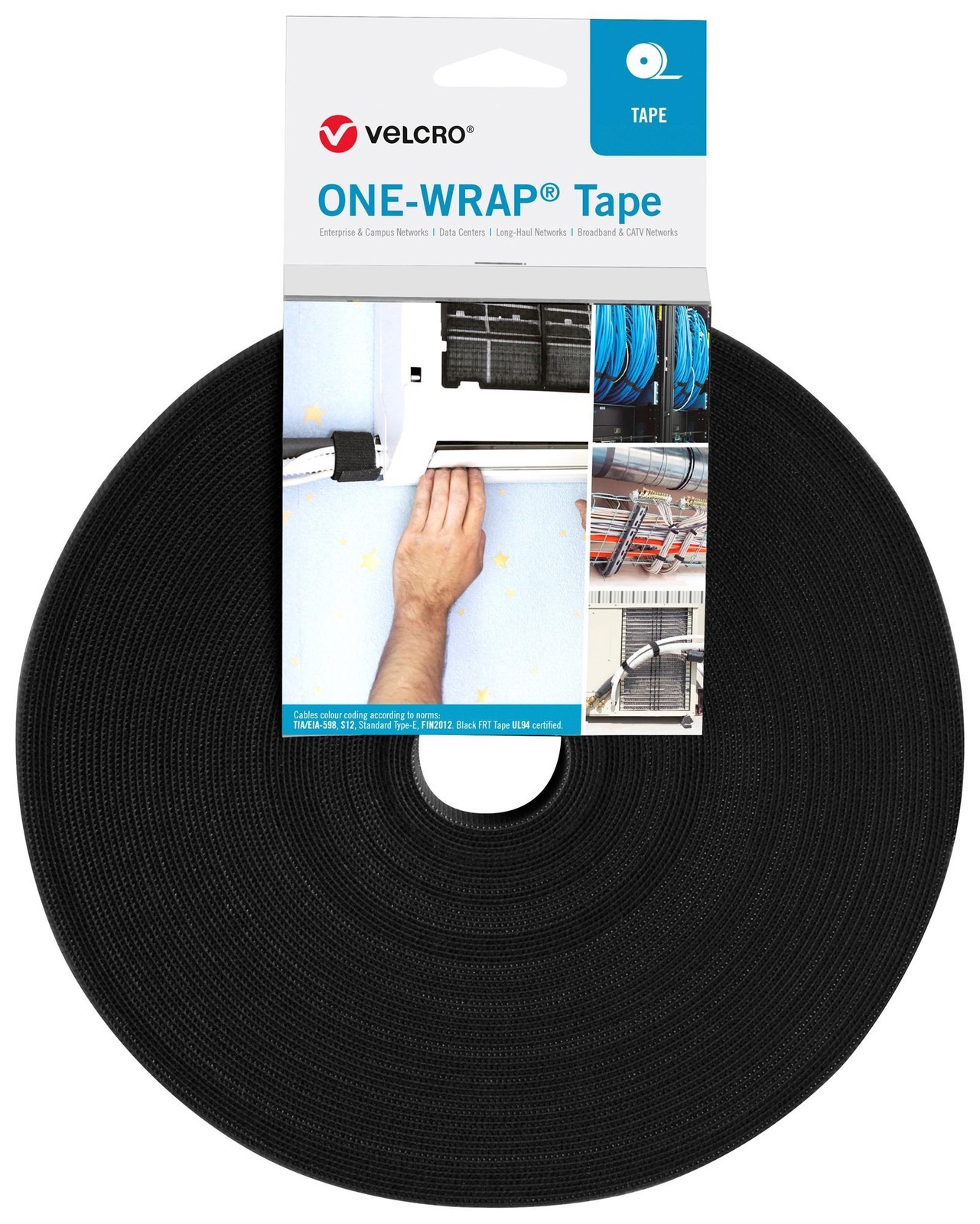 Velcro Vel-Ow64128 Tape, Pp, 16mm X 25M, Black