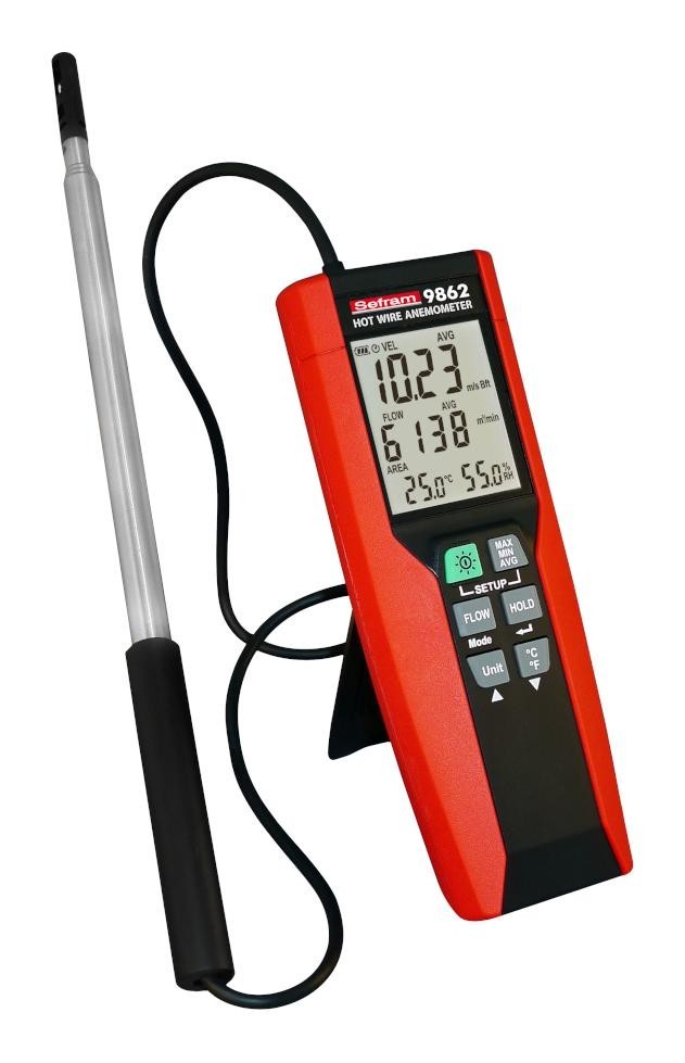 Sefram Sefram9862 Hot Wire Anemometer, 0M/s To 25M/s