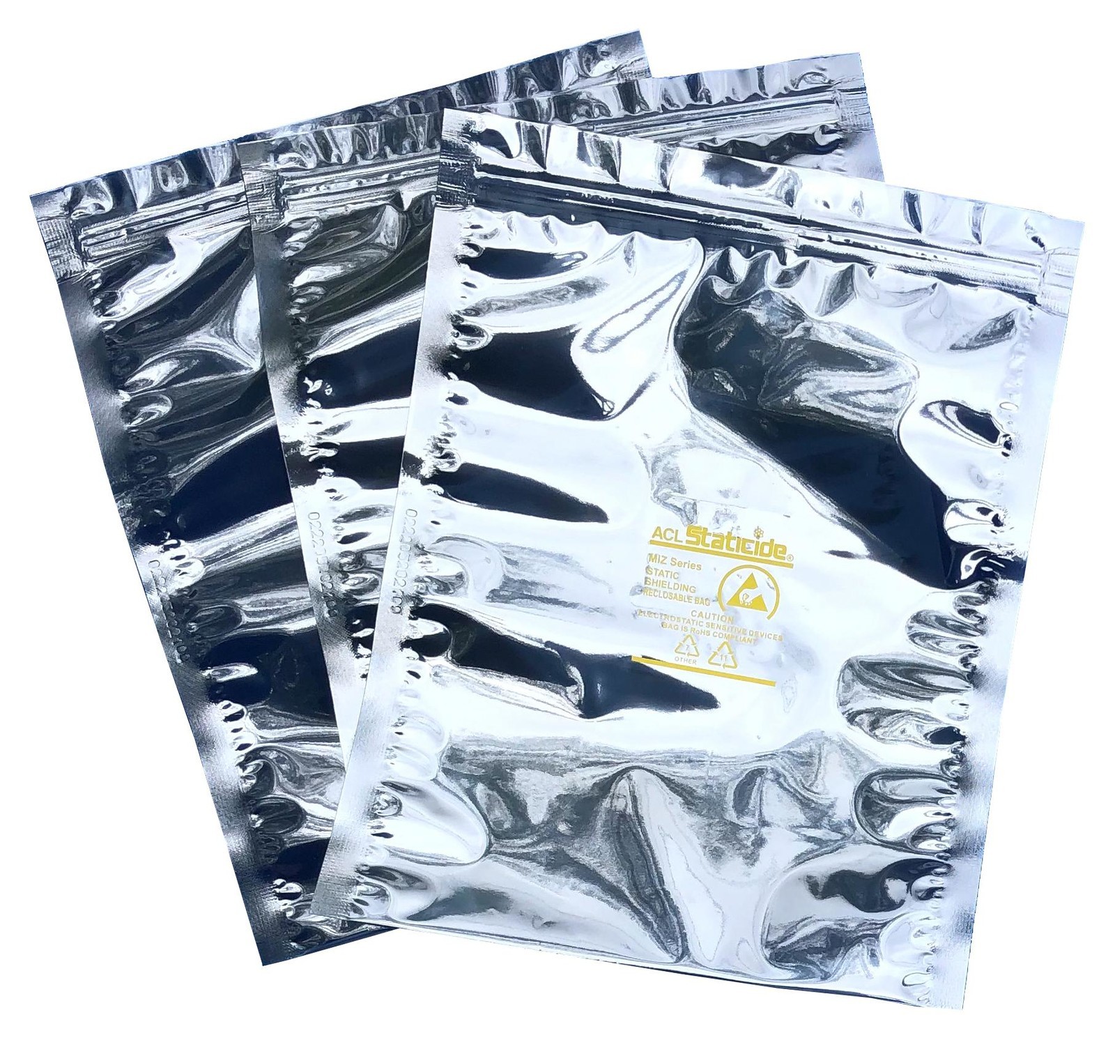 Acl Staticide Miz46 Static Shielding Bag, Metal-In, 4 X 6