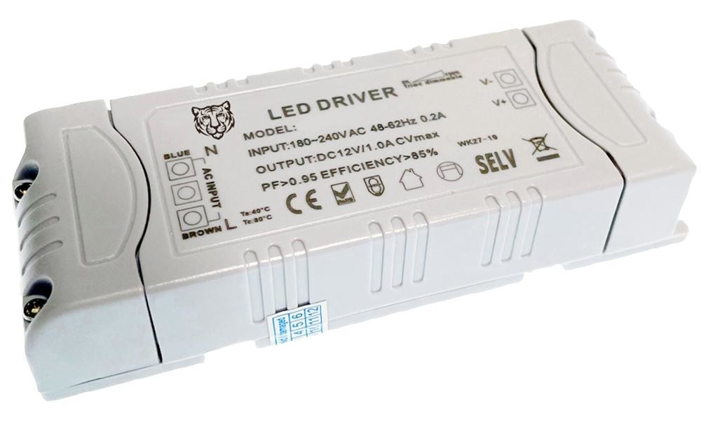 Tiger Power Supplies Led-Driver-12V-48W-Dim Led Driver, Constant Voltage, 54W