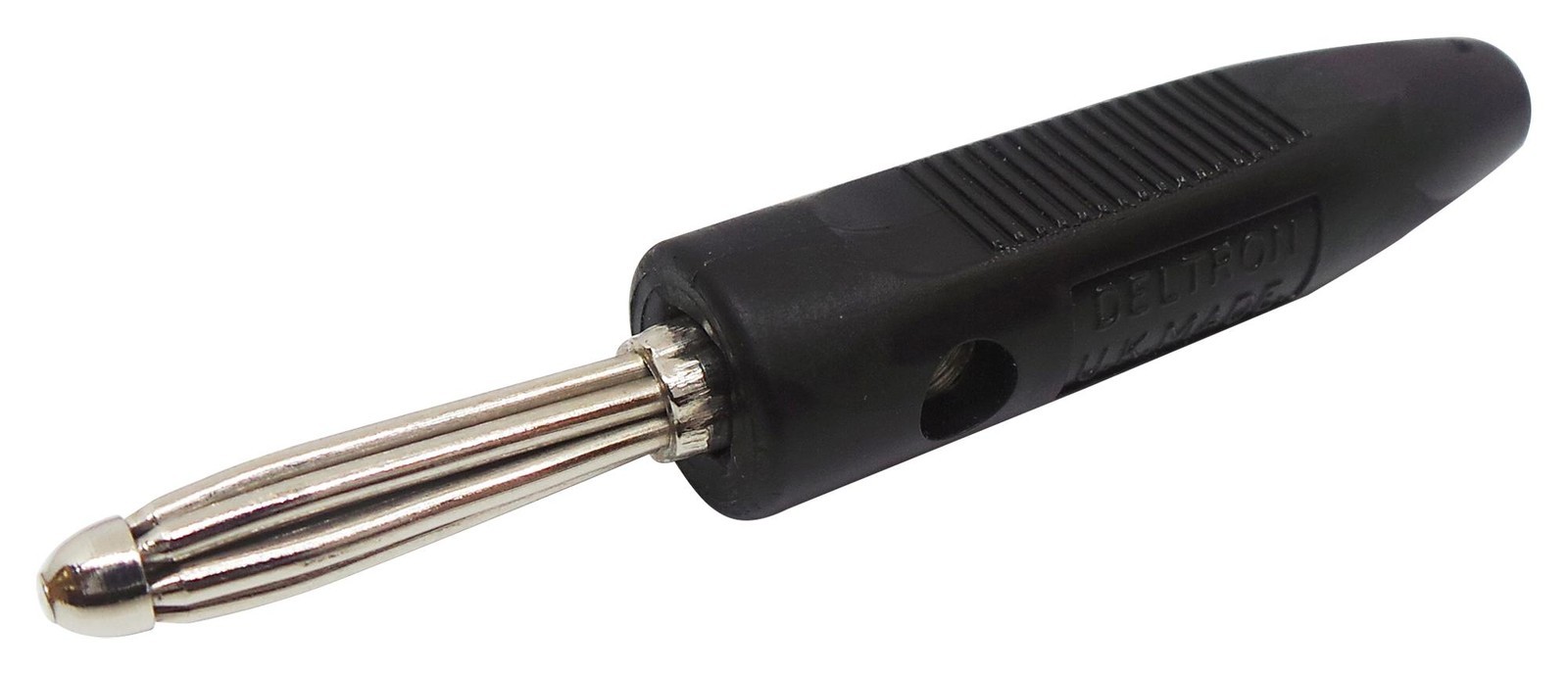 Deltron Components 555-0100-01 Plug, 4mm, Bunch Pin, Black