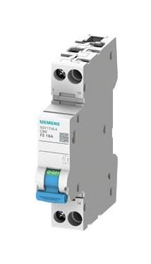 Siemens 5Sy1701-2 Thermal Mag Ckt Breaker, 1P, 1A, 230Vac