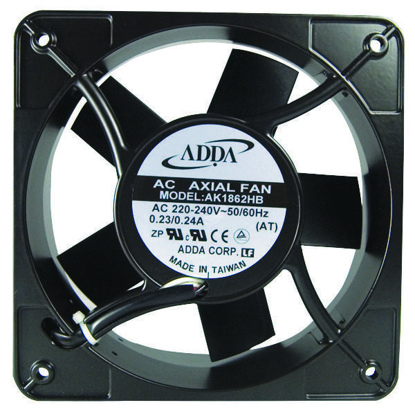 Adda Ak1861Hb-At Axial Fan, 180mm X 180mm X 65mm, 115Vac, 500Ma