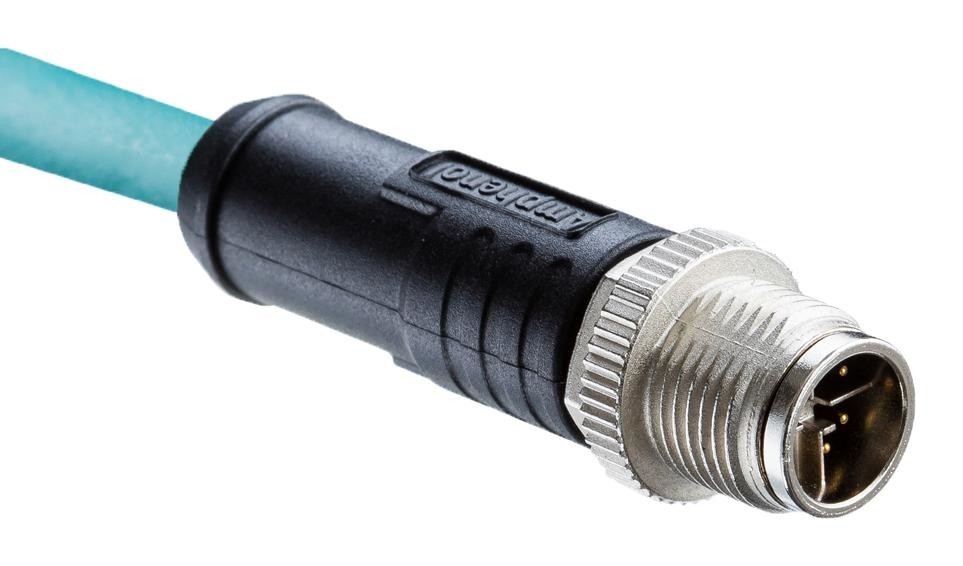 Amphenol LTW Msds-04Bmm-Sl8L02 Sensor Cord, 4P M12 Plug-Free End, 6.6