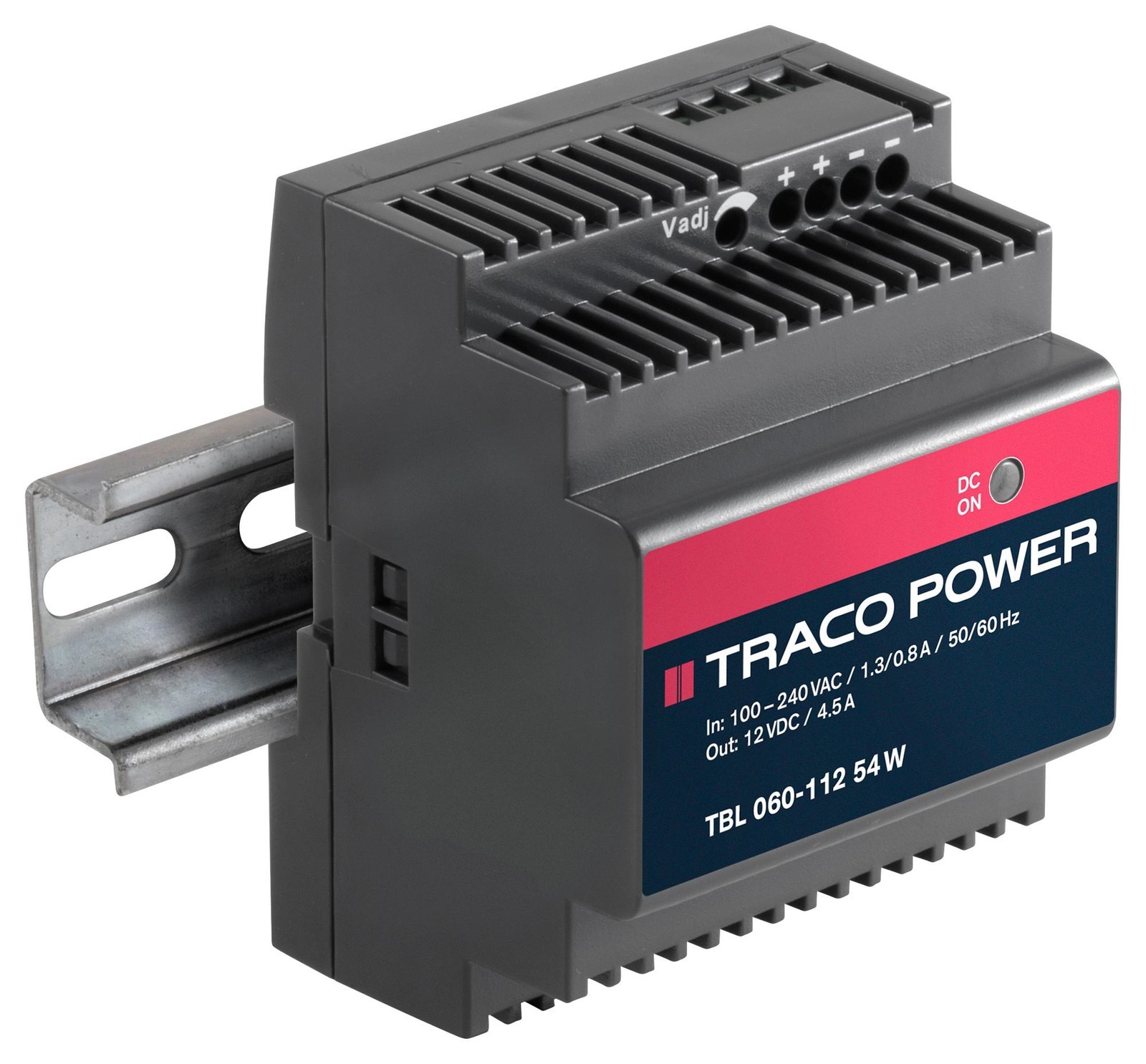TRACO Power Tbl 060-112 Ac/dc, 12V/4.5A/60W, Din