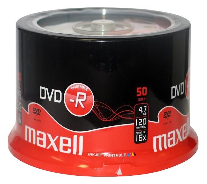 Maxell 275701 Optical, Printable, Dvd-R, 50 Pack