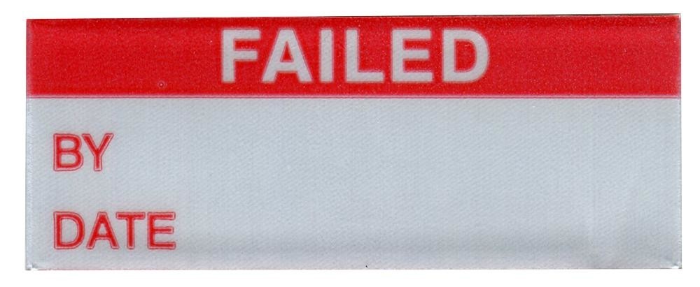 Multicomp Pro 7827338 Label, Failed, Pk350