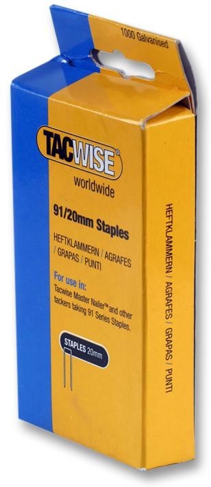 Tacwise Plc 0284 Staples, 91/20mm (Pk 1,000)