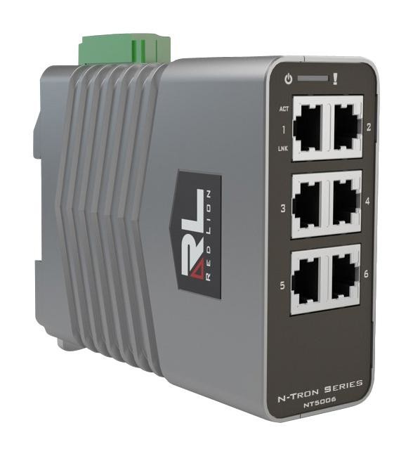 Red Lion Controls Nt-5006-000-0000 Ethernet Switch, Vdc, 6 Port