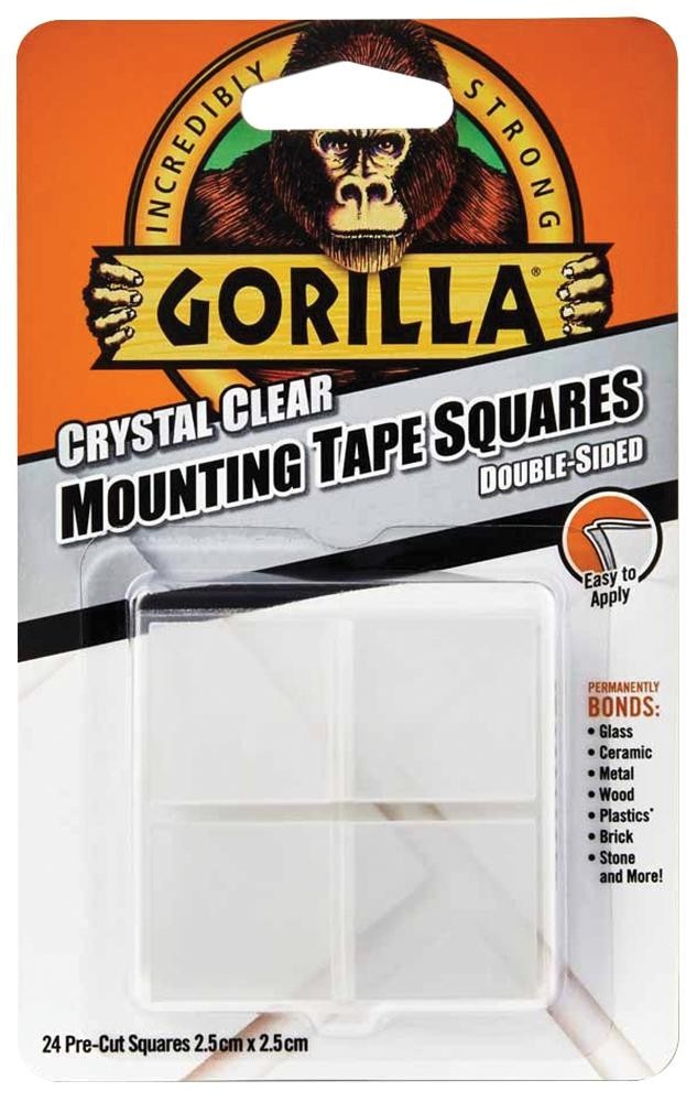 Gorilla 3044111 Mounting Tape Squares D/side (Pk24)