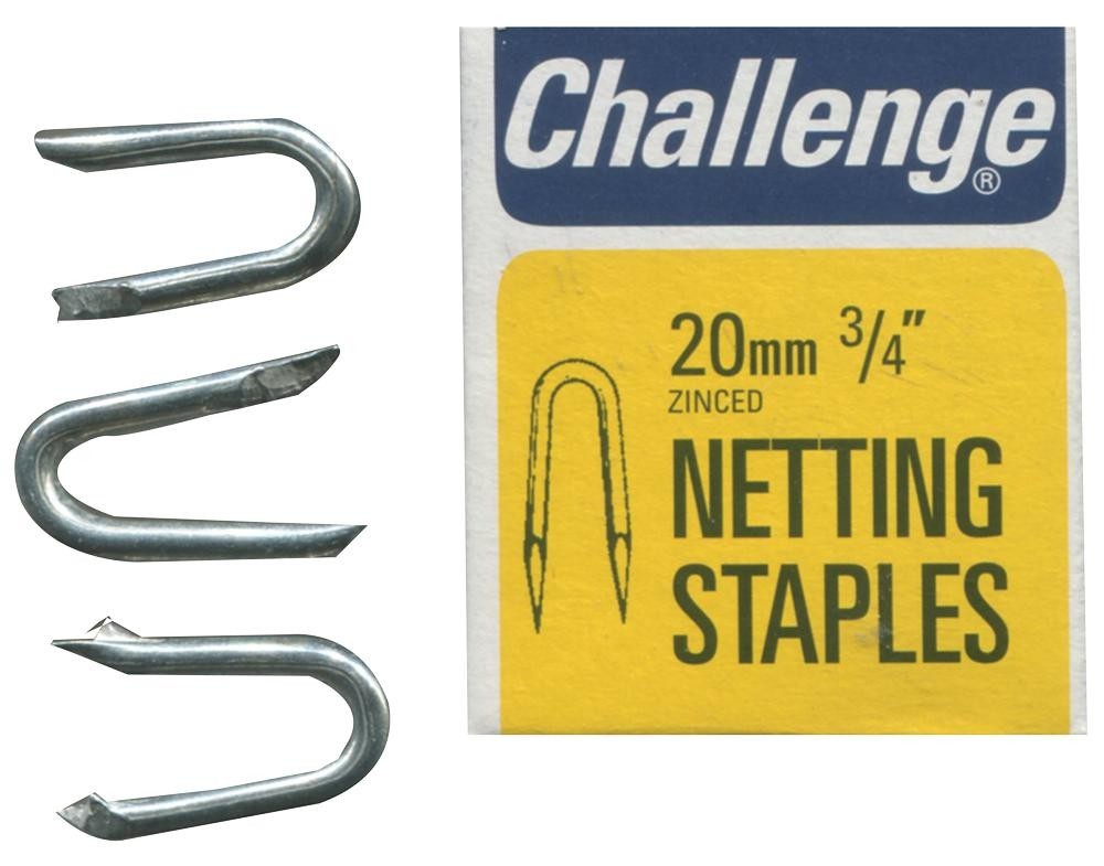 Challenge 11204 Netting Staples Zinc Plated, 20mm (40G)