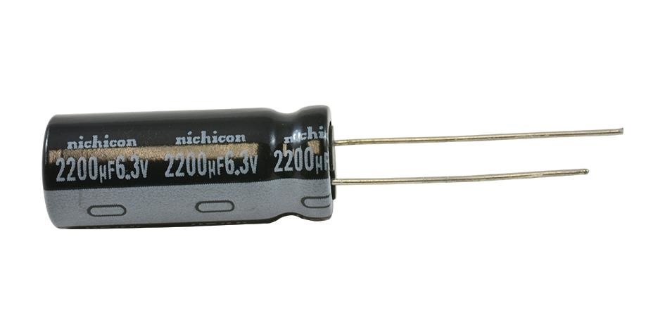 NIchicon Uhe0J222Mpd1Td Aluminum Electrolytic Capacitor 2200Uf, 6.3V, 20%, Radial