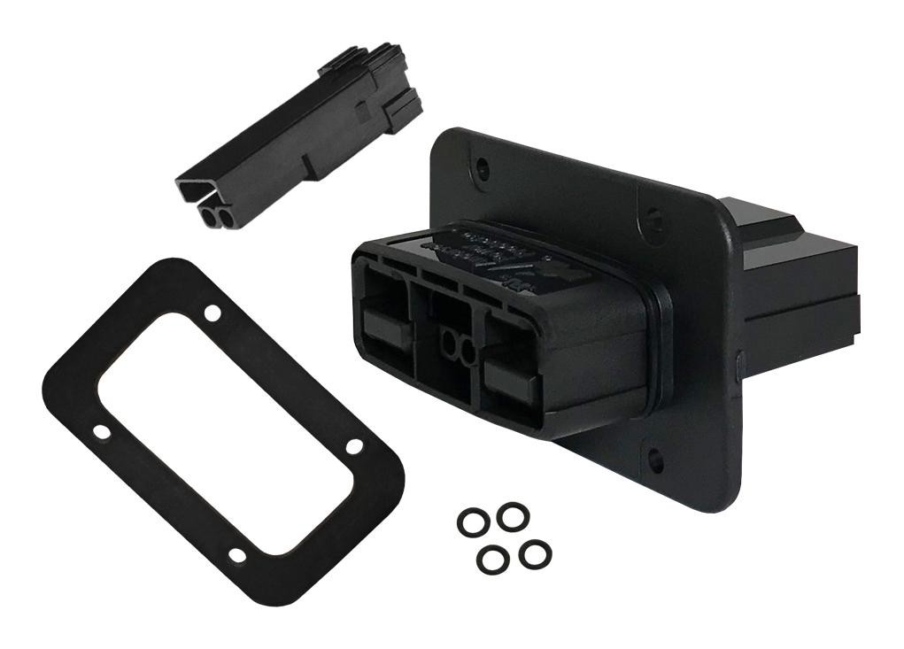 Anderson Power Products Sbsx75A-Pmplug-Kit-Blk Rect Pwr Housing Kit, Plug, 2Pos, Pc/pbt