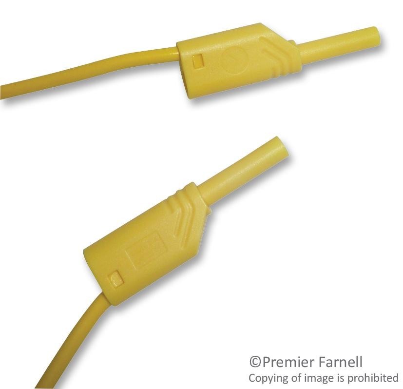 Hirschmann Test And Measurement 934087103 Test Lead, Yellow, 500mm, 1Kv, 32A