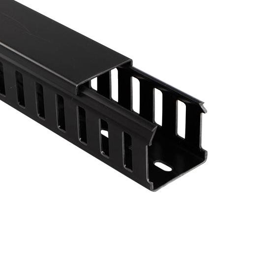 Betaduct 09090000Y Closed Slot Duct, Pvc, Blk, 75X75mm