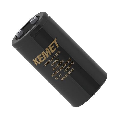 KEMET Als40A472Df100 Capacitor, 4700Uf, 100V, Alu Elec, Screw