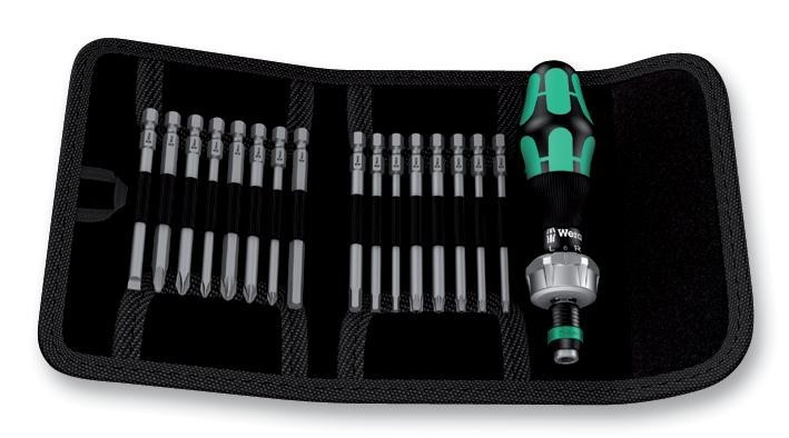 Wera Kraftform Kompakt 60 Ra Ratchet Screwdriver Bit Set 17-Pc