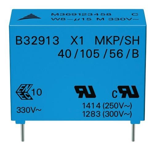 EPCOS B32914A5474M000 Capacitor, 0.47Uf, Class X1, 530V, Rad