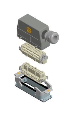 HARTING 73101000008 Hdc Kit, 24B, 24+Gnd, Double Lever