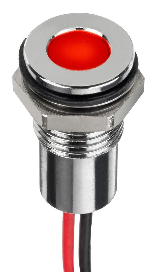 APEM Q8F5Cxxhr110E Led Panel Indicator, Red, 8mm, 110Vac